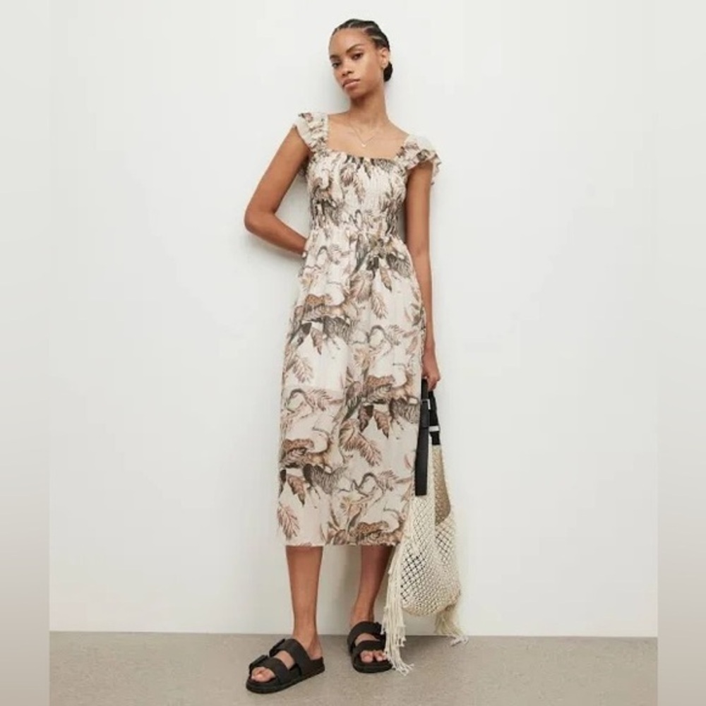 AllSaints Mali Ukushisa Smocked Dress size 6